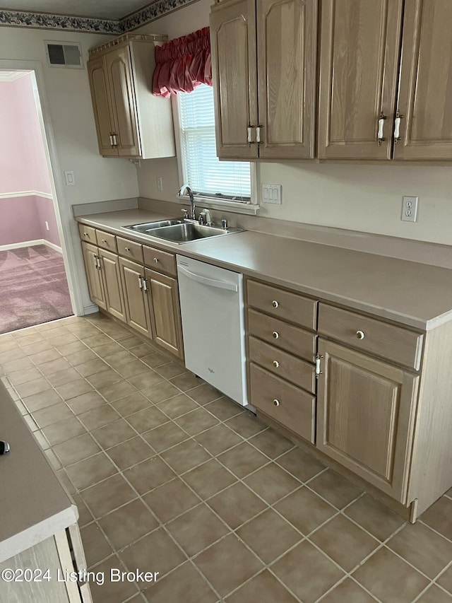 kitchen with dishwasher and sink