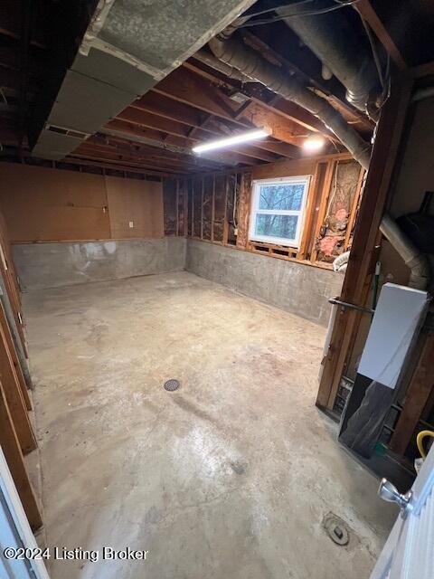 view of basement