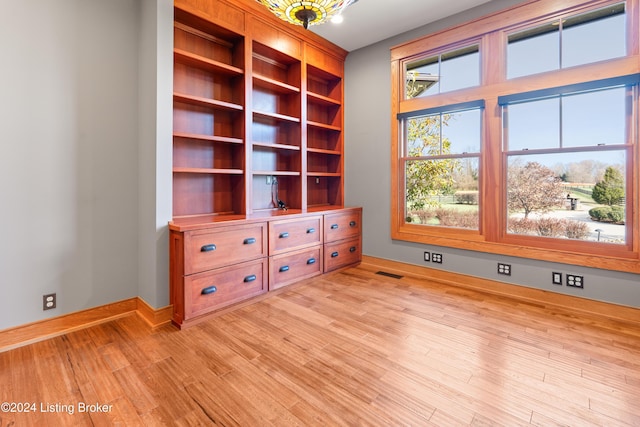 interior space with light wood-type flooring