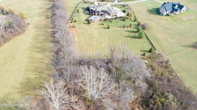 aerial view featuring a rural view