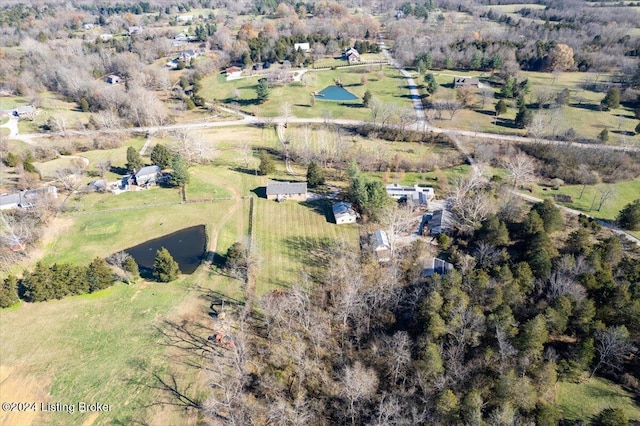 aerial view with a rural view