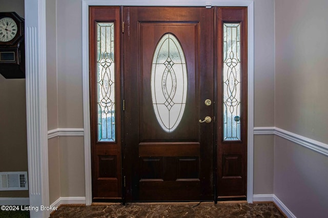 view of foyer entrance