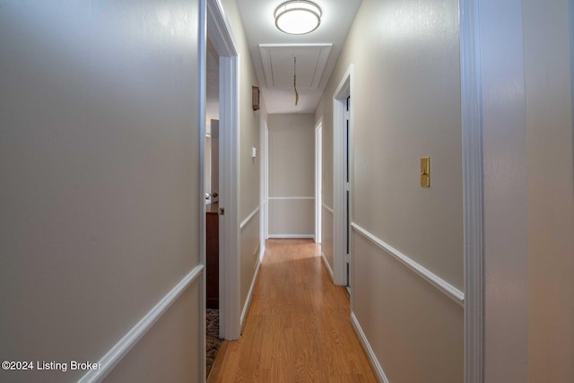 hallway featuring light hardwood / wood-style floors