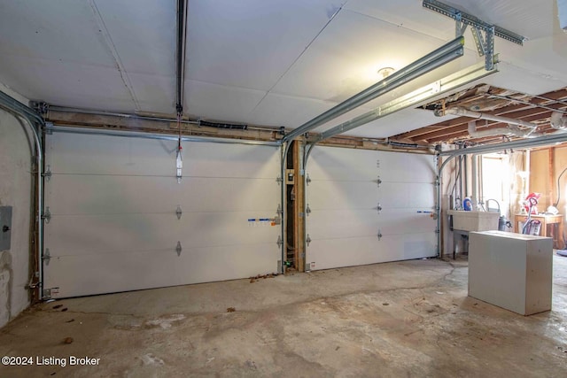 garage featuring electric panel