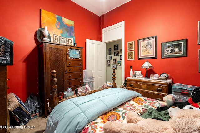 bedroom with carpet floors