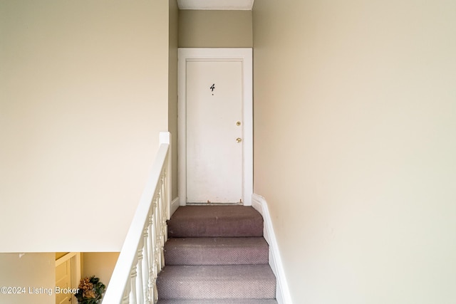 view of stairway