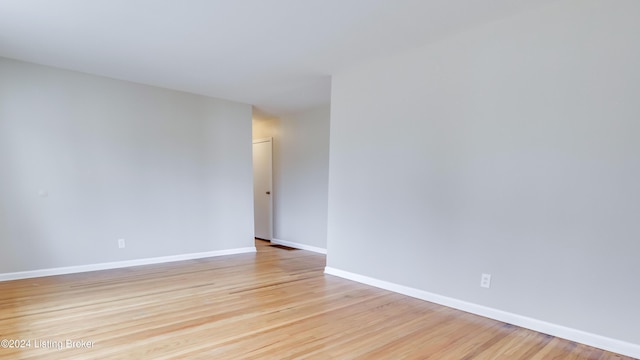 empty room featuring light hardwood / wood-style floors