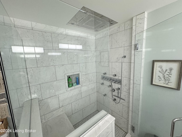 bathroom with walk in shower