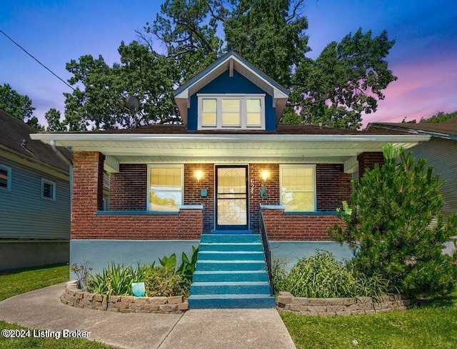 view of front of home featuring a porch