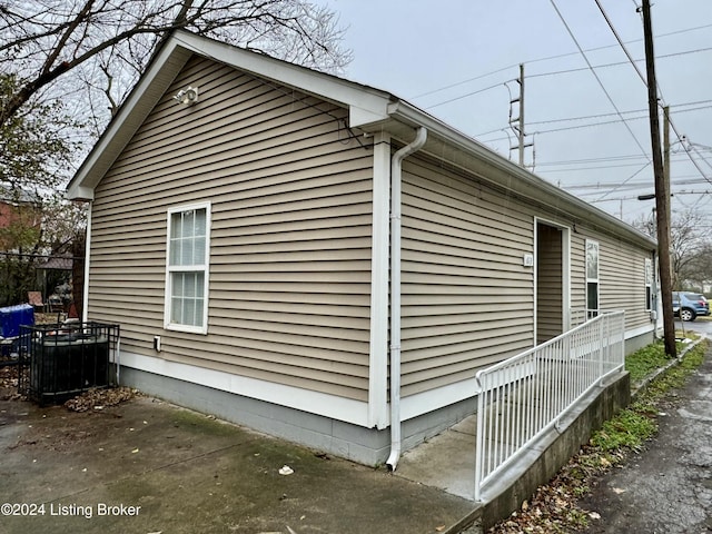 view of property exterior featuring central air condition unit