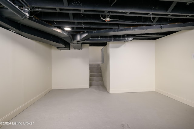 view of basement