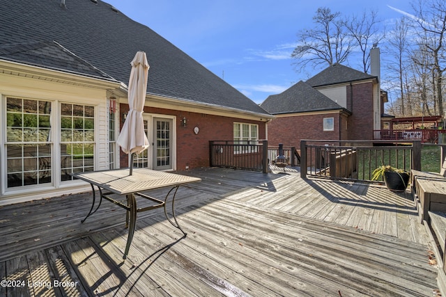 view of wooden deck