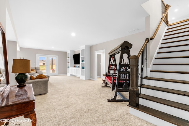 view of carpeted living room