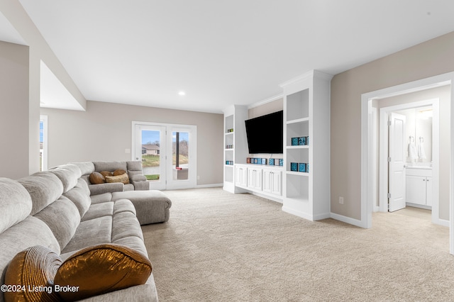 view of carpeted living room