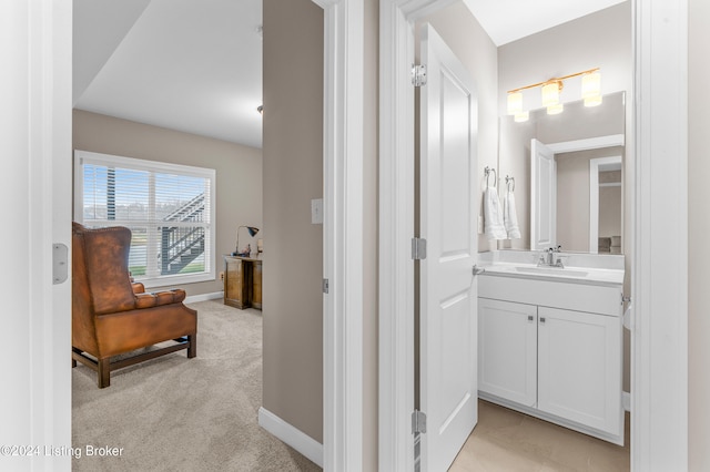 bathroom with vanity