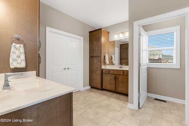 bathroom with vanity