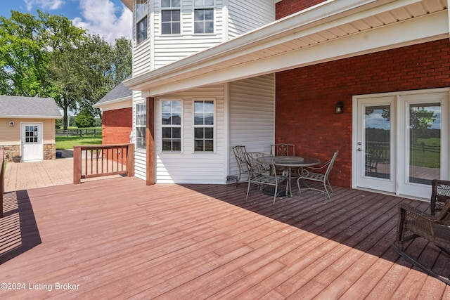 view of wooden deck