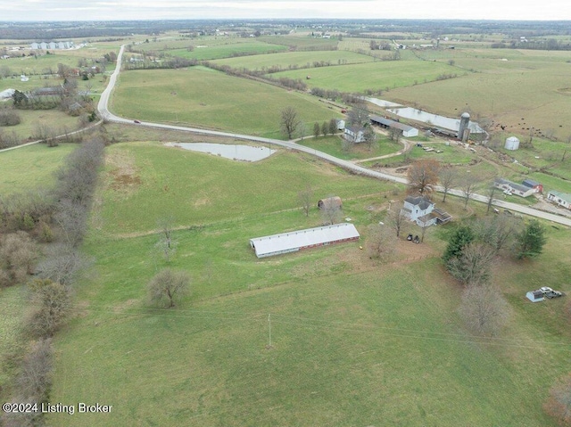 aerial view featuring a rural view