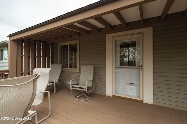 view of wooden deck