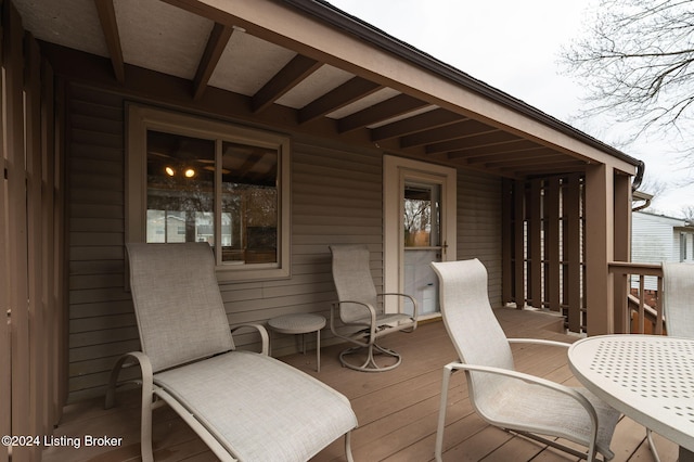 view of wooden terrace