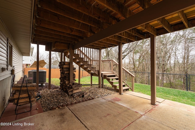 view of patio / terrace featuring cooling unit