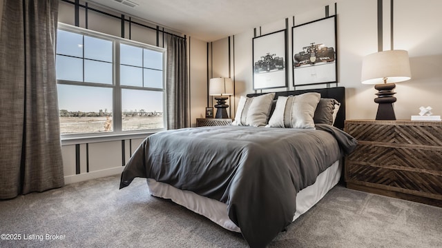 view of carpeted bedroom