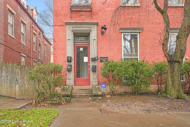 view of doorway to property