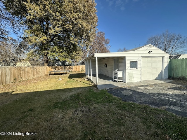 exterior space with a lawn