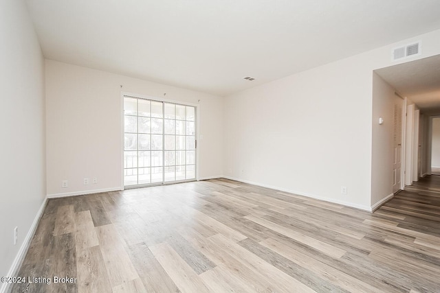 empty room featuring light hardwood / wood-style floors