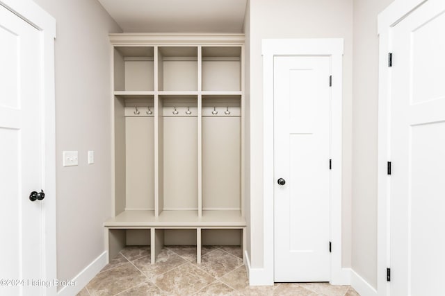 mudroom featuring tile patterned floors