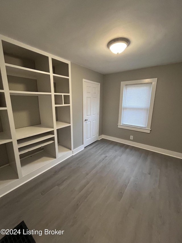 interior space with hardwood / wood-style flooring