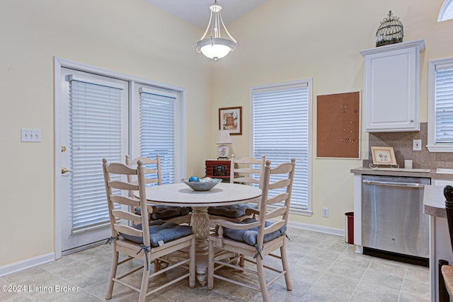 view of dining space