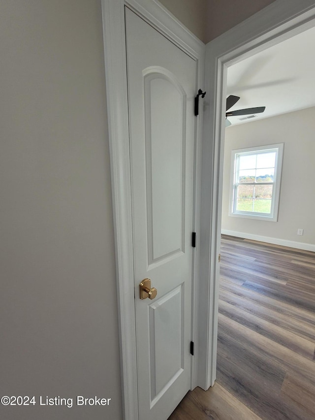 interior details with wood-type flooring