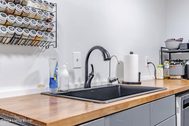 kitchen with stainless steel dishwasher and sink