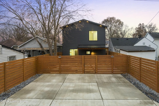 view of front of house featuring a patio area