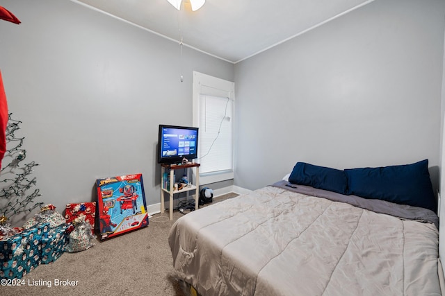 bedroom featuring carpet flooring