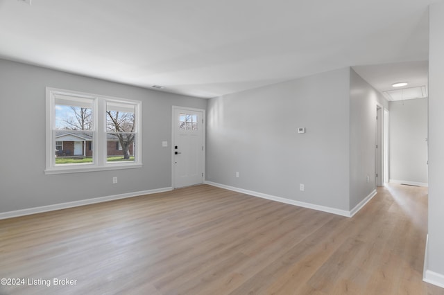 interior space featuring light wood-type flooring