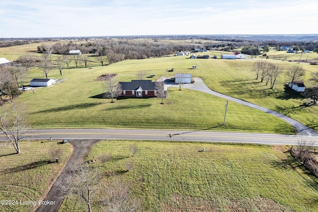 aerial view featuring a rural view