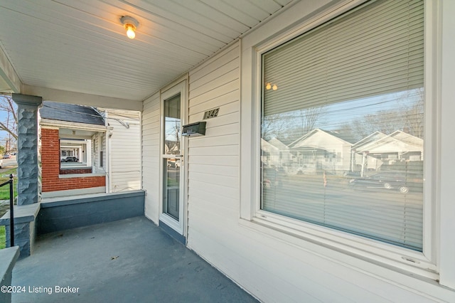 view of patio featuring covered porch