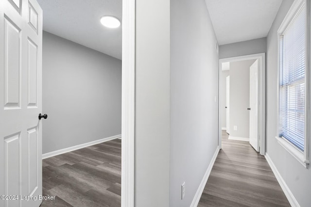 hall featuring dark hardwood / wood-style flooring