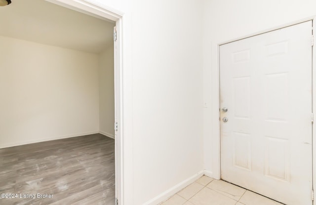 foyer featuring light hardwood / wood-style floors