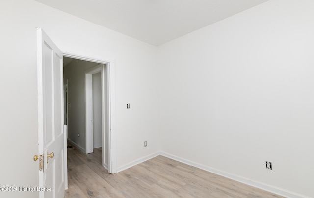 empty room featuring light hardwood / wood-style floors