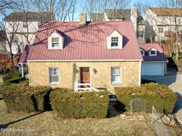 view of new england style home