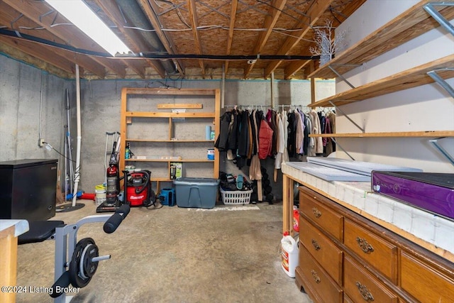 view of basement