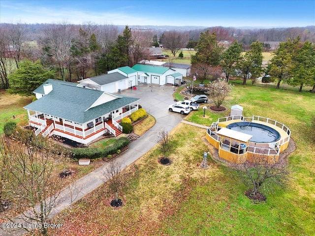 birds eye view of property