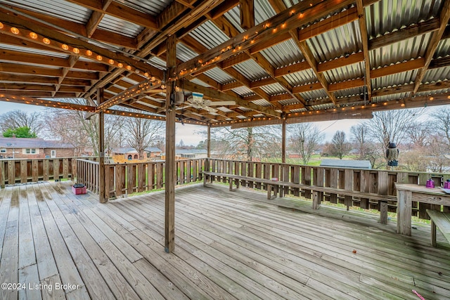 view of wooden terrace