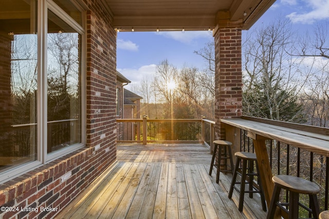 view of wooden terrace