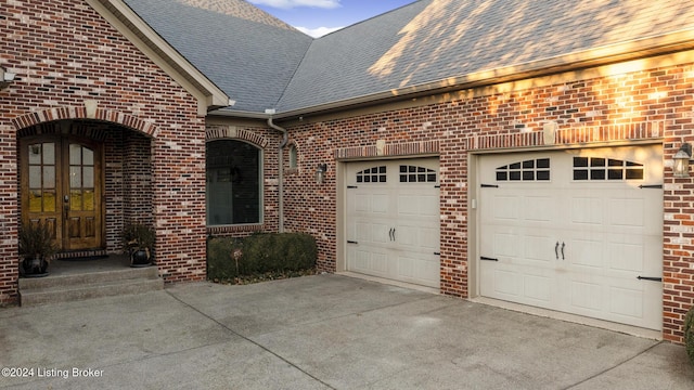 exterior space with french doors