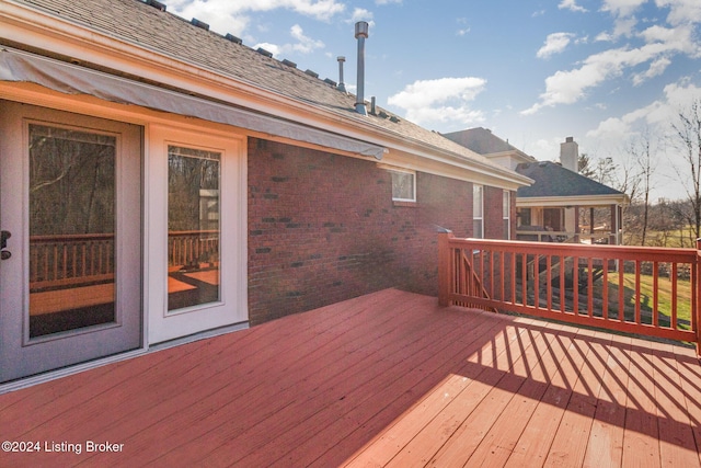 view of wooden deck