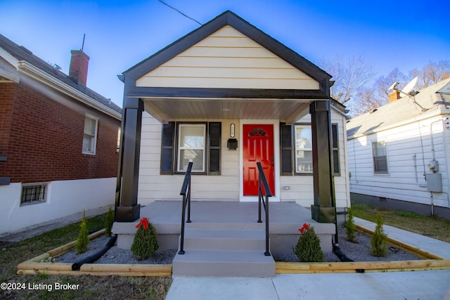 bungalow-style house featuring a porch